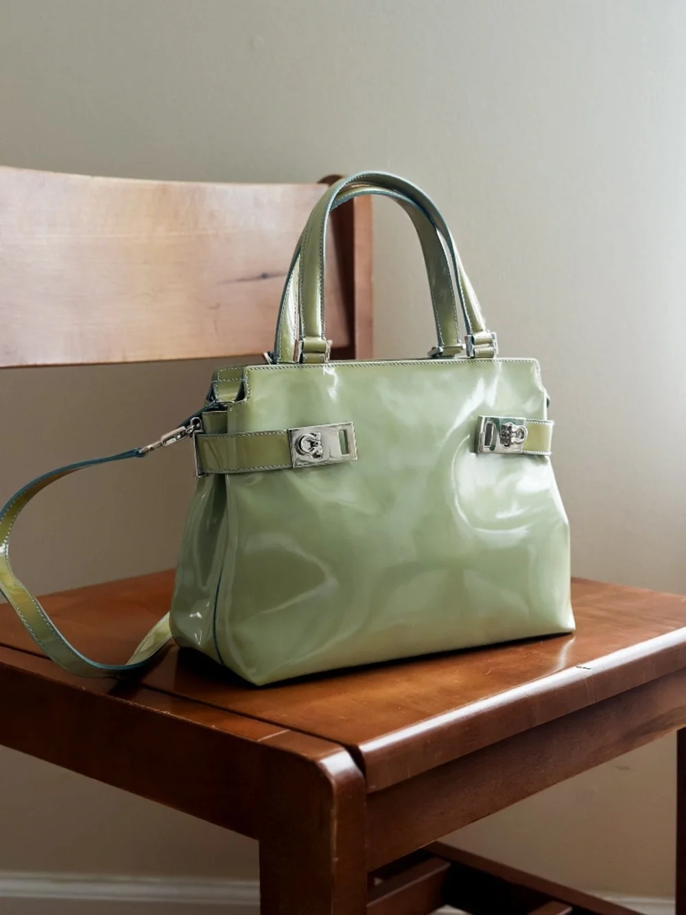 Salvatore Ferragamo Leather Top Handle Bag
